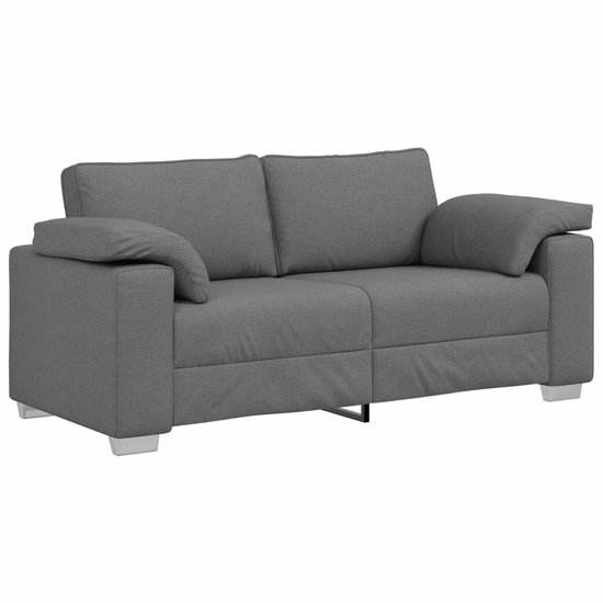 vidaXL - Love - Siège - Canapé - Gris foncé - 140 - cm - Tissu