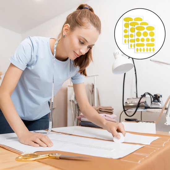 Reparatietape Set - Kleding Herstel - Buiten Kleding - Zelfklevend Waterdicht - Rond Ovaal - Geel van Merkloos — afbeelding 2