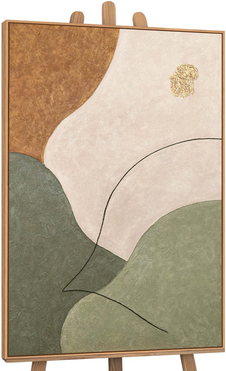 YS Canvas schilderij handgeschilderd whisper of valleys abstract – YS-Art Gallery – Luxe wanddecoratie voor woonkamer – Modern schilderij voor slaapkamer en hal Wood