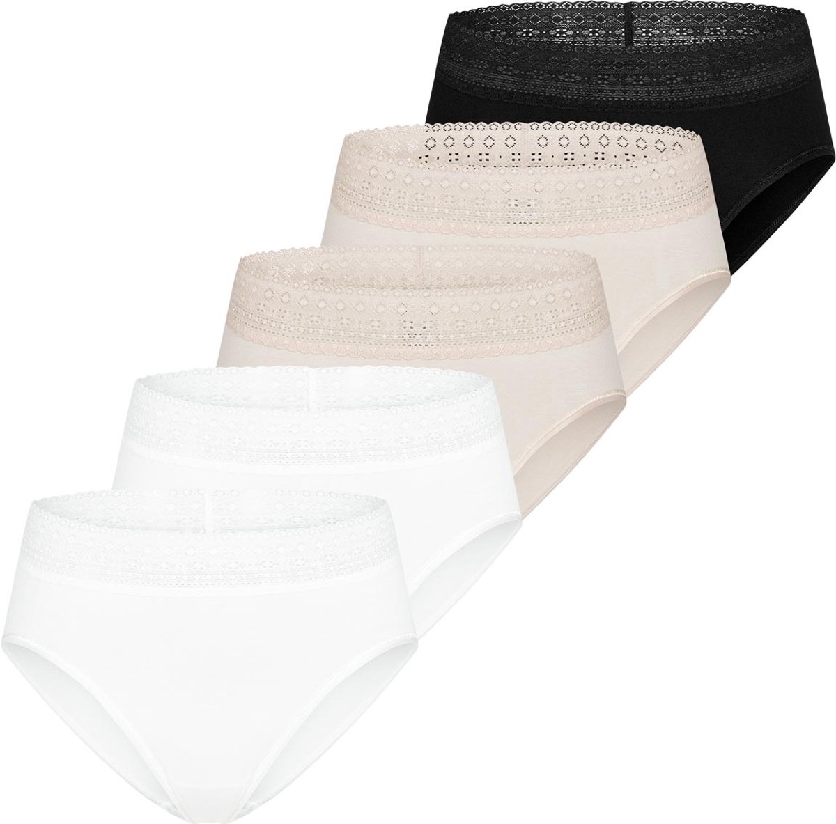 Mey Dames taille pants 5 pack Modal Lace