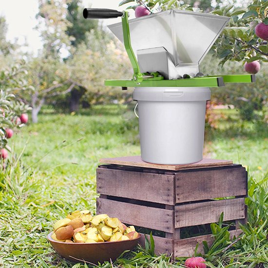ACXIN 7L Fruitmolen RVS – Handmatige Fruitpers met Handslinger, Druivenmolen, Appelmolen, Fruitversnipperaar en Bessenmolen, Eenvoudig te Reinigen van ACXIN — afbeelding 2