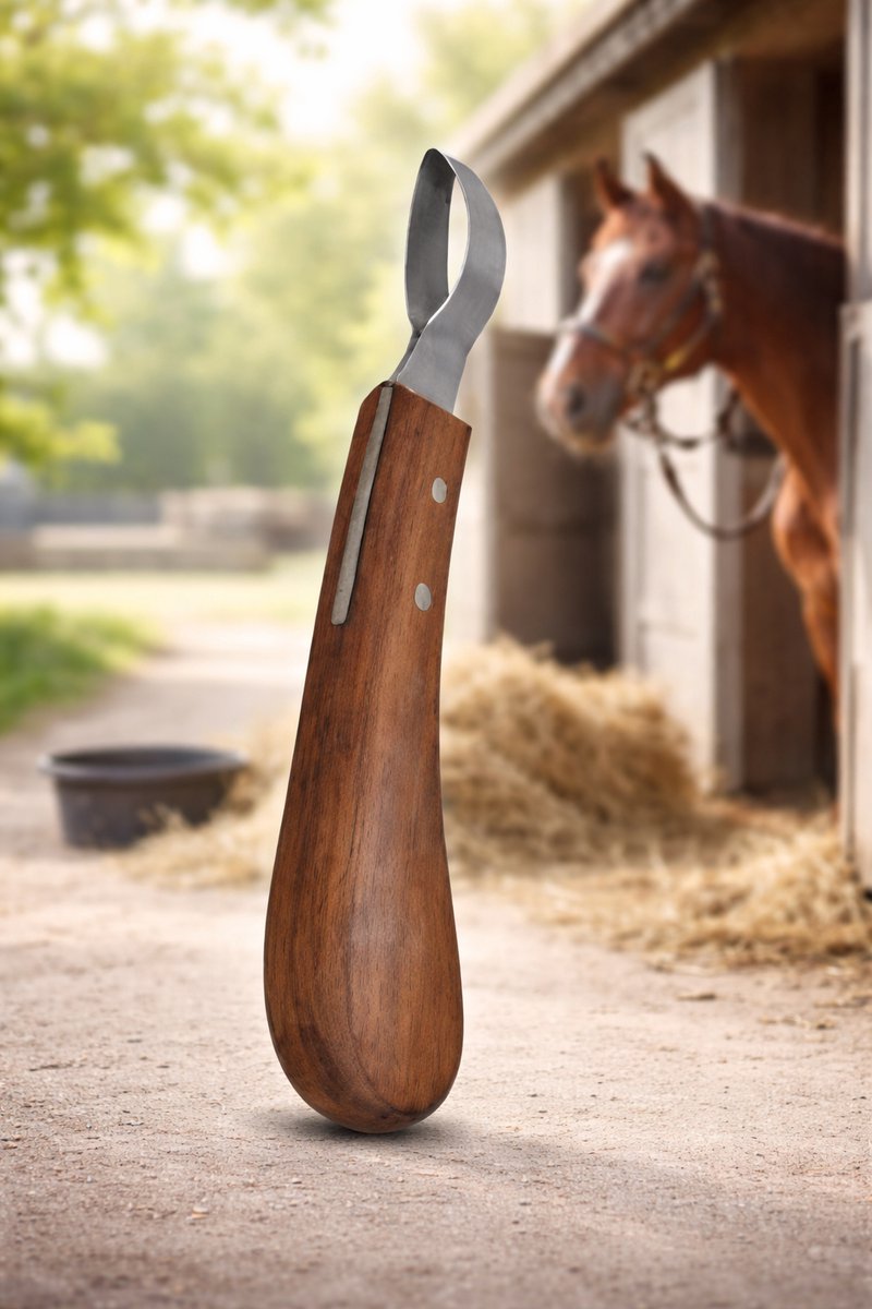 Belux Surgical Instruments / Hoefmes 20,5 cm – Professioneel RVS Hoefverzorgingsmes voor Paarden en Runderen – Ergonomisch Handvat – Duurzaam & Precisie Snijvlak