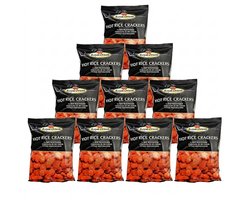Royal Orient Hot Rice Crackers - Pikante Rijstcrackers - Grootverpakking 10 x 150g - Pittige Oosterse Snack - Knapperige Rijstzoutjes - Ideaal voor Borrel en Feestjes - Totaal 1,5kg Met Kajal Sticker