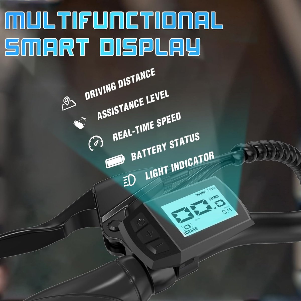 Hitway Elektrische Fiets BK6SL1 - Trendy 20*3.0 Inch Fat Tire City Commuter EBike met Afneembare 36V 15.6 Ah Lithium Batterij - Opvouwbaar Mountain E-Bike met 250W Motor - 7 Versnellingen - IP54 Waterdicht - afbeelding 2