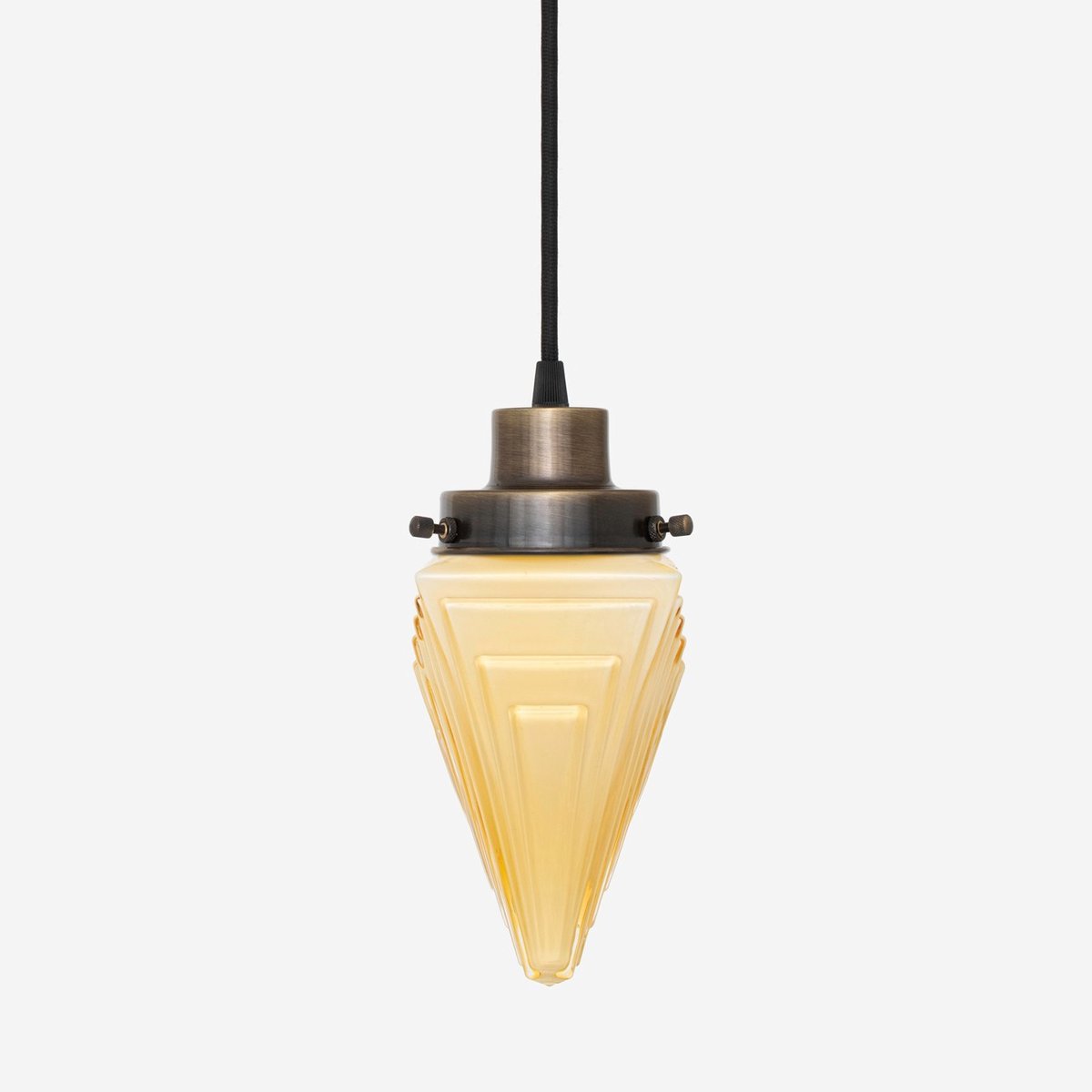 Coloured by Art Hanglamp aan snoer Finisterre Sunny 20's Brons - Art Deco Trade Zachtgeel