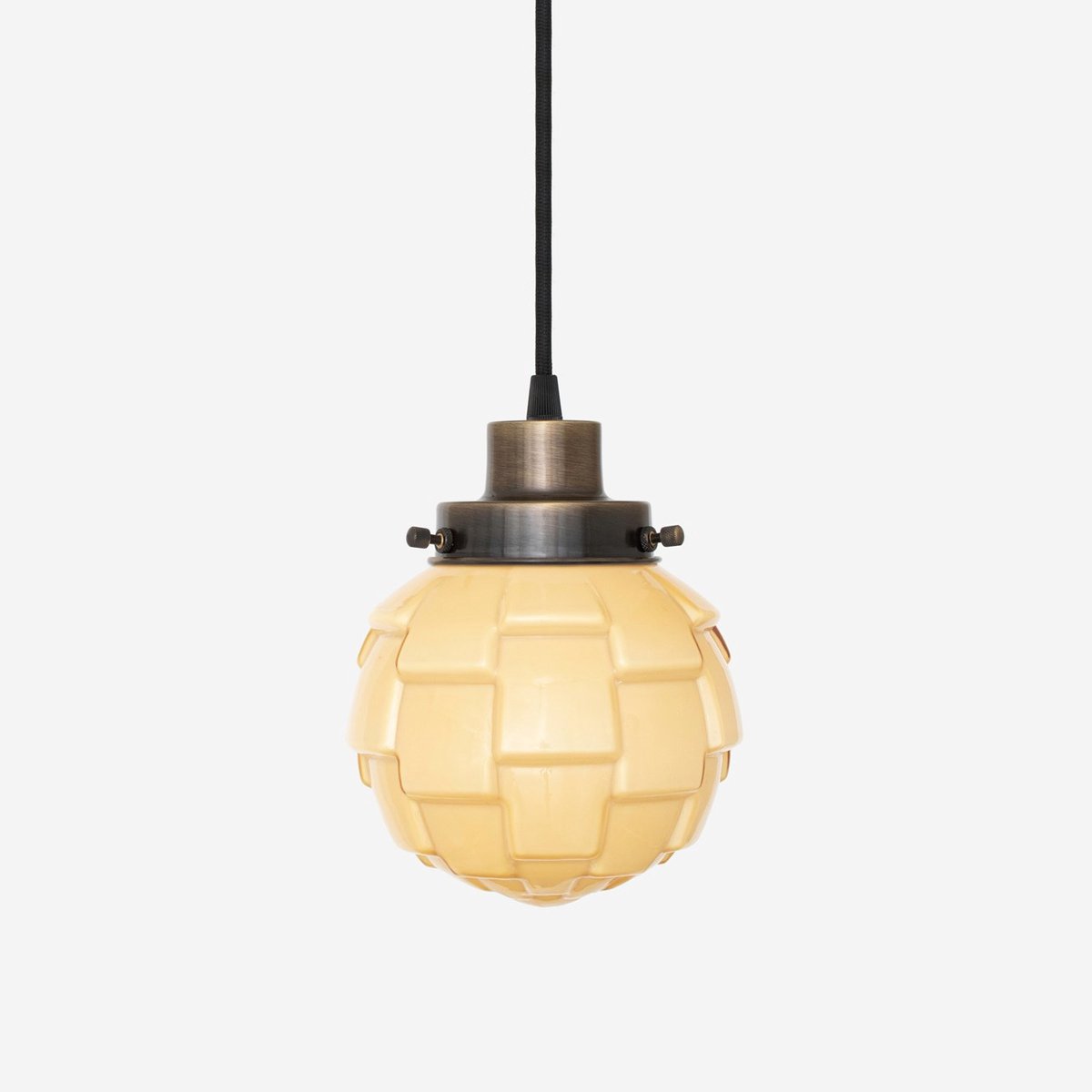 Coloured by Art Hanglamp aan snoer Bretagne Sunny 20's Brons - Art Deco Trade Zachtgeel