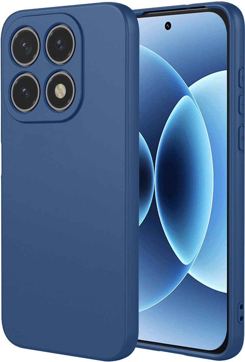 MobyDefend Hoesje - Geschikt voor Xiaomi 17 - Matte Siliconen Backcover - Blauw