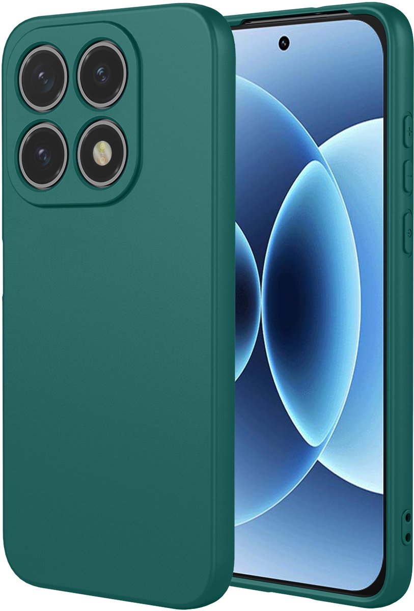 MobyDefend Hoesje - Geschikt voor Xiaomi 17 - Matte Siliconen Backcover - Groen