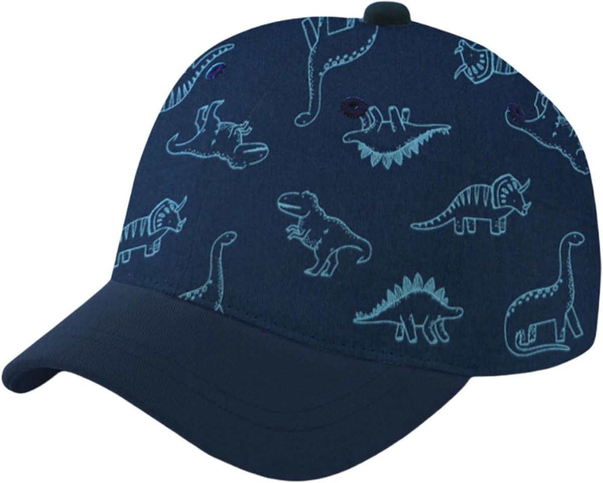 Baby Pet - Kinderpet Zonnehoed - Zomerse Bescherming - Verstelbare Pasvorm - Meerdere Maten - Dinosaurus Patroon