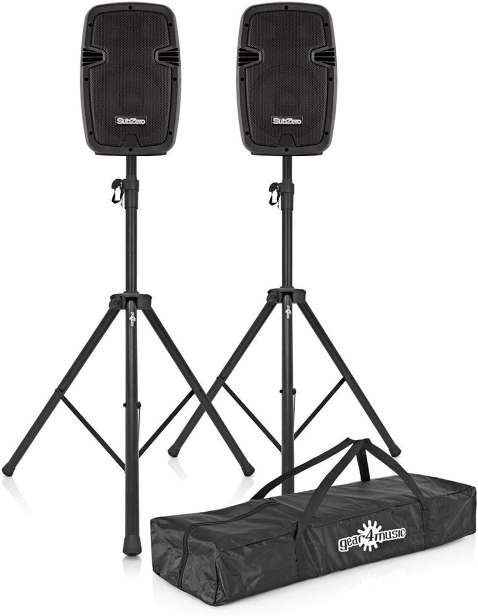 PA Systeem - Luidspreker Set - Muziek Optredens - Ingebouwde Mediaspeler - 8 Inch - Zwart