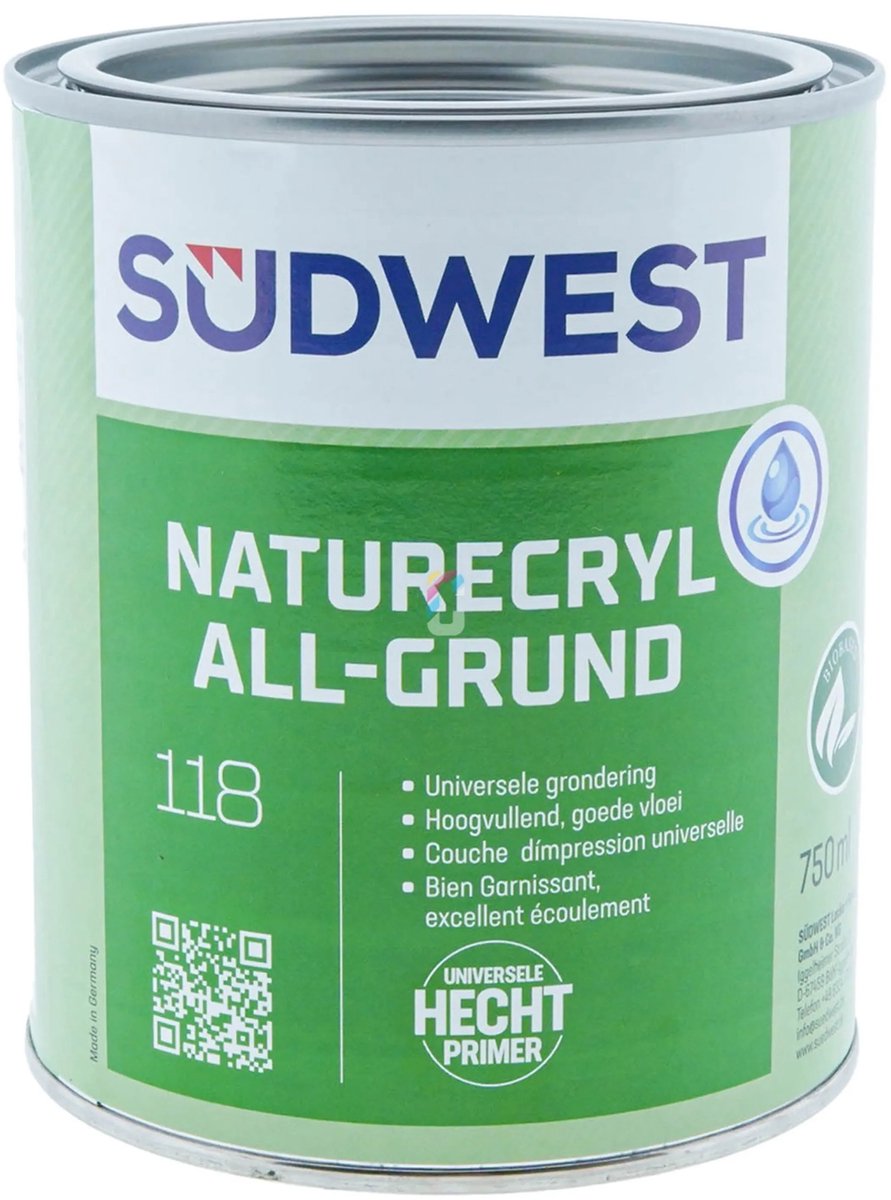 Südwest NATURECRYL All Grund WIT - Milieuvriendelijke Primer 750ml