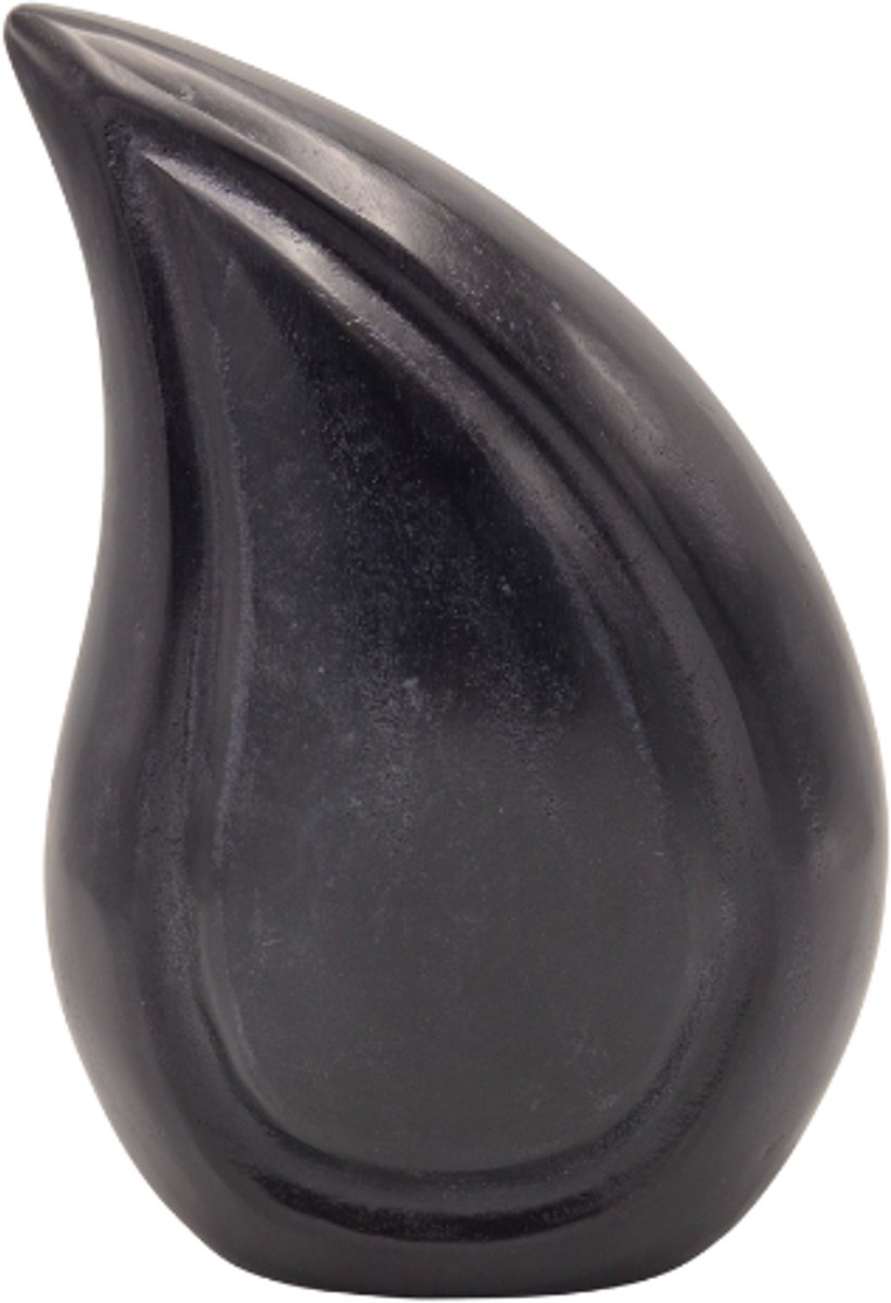 Urnenspecialist®- Urn Druppel - Traan - Asbus - Gedenkurn - 1800ML -Zwart - Black
