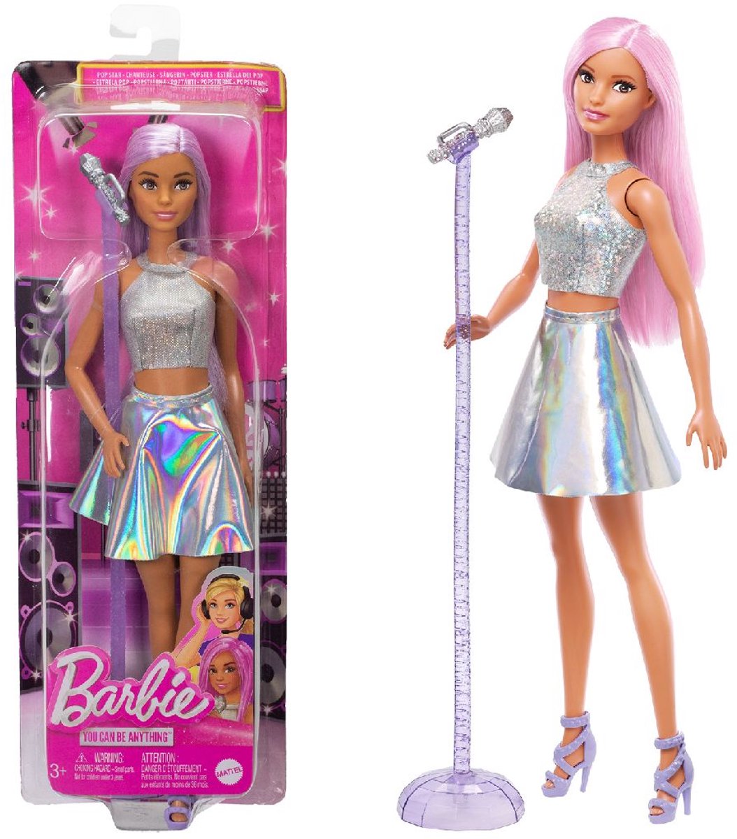 Barbie Careers Popster – pop met roze haar inclusief microfoon — afbeelding 13