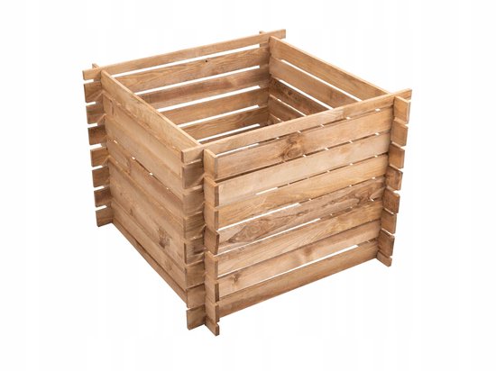 Houten Compostbak 500 l- 80x80cm.– Eenvoudig te Monteren Compostvat ...