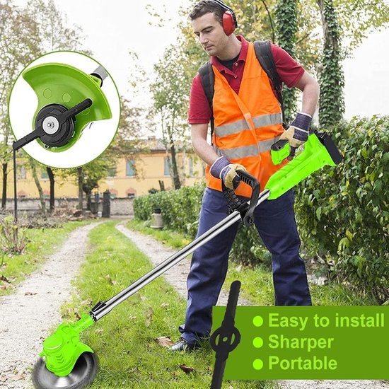 50 stuks - Vervangende messen voor draadtrimkoppen - vervangende plastic snijmessen voor draadtrimkoppen - voor het maaien van gras, onkruid, kreupelhout en doornstruiken - voor grastrimmers en grasmaaiers - zwart - 14×3.3cm — afbeelding 4