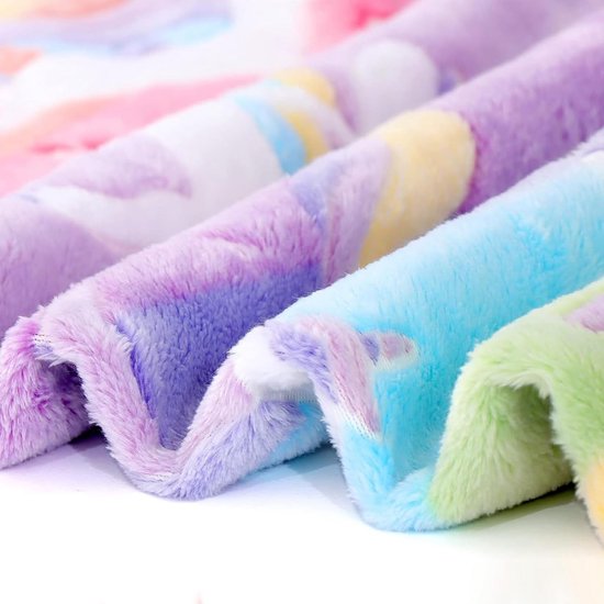 Kinderen Knuffeldeken - Eenhoorn Deken - Super Zachte Warmte - Licht Op In Donker - 130x150cm - Regenboog — afbeelding 5