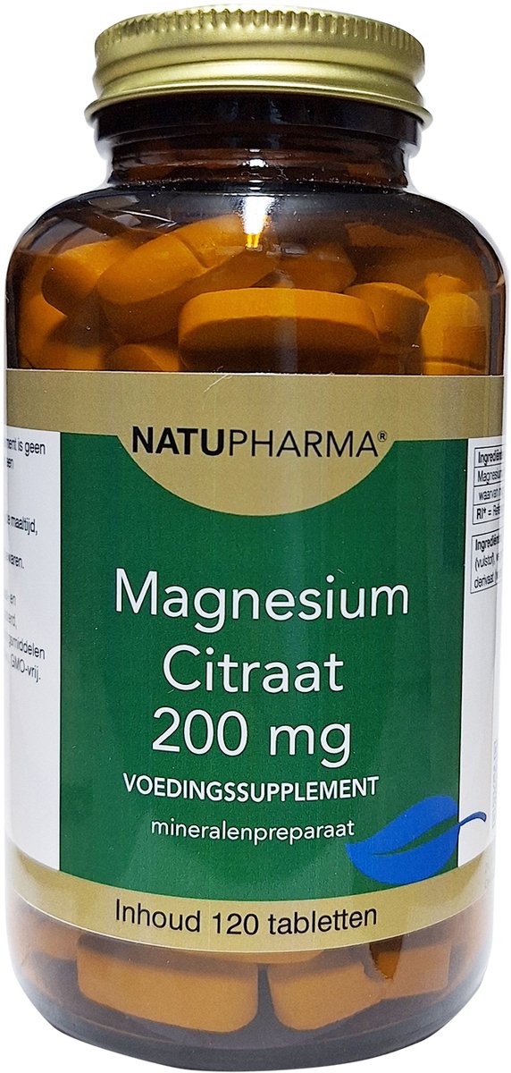 Natupharma Magnesium Citraat 200 mg - Vegan - 120 tabletten