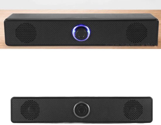Bedrade computerluidspreker, USB-desktop soundbar, HiFi-geluidskwaliteit, heldere geluidseffecten, volumeregeling, mini-luidspreker geschikt voor pc's, laptops, tablets en PS5. van Oraymin — afbeelding 3