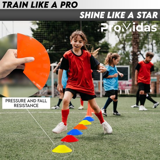 Voetbalkegels Set voor Training - Flexibel en Zwaar - Inclusief Opberghoes — afbeelding 3