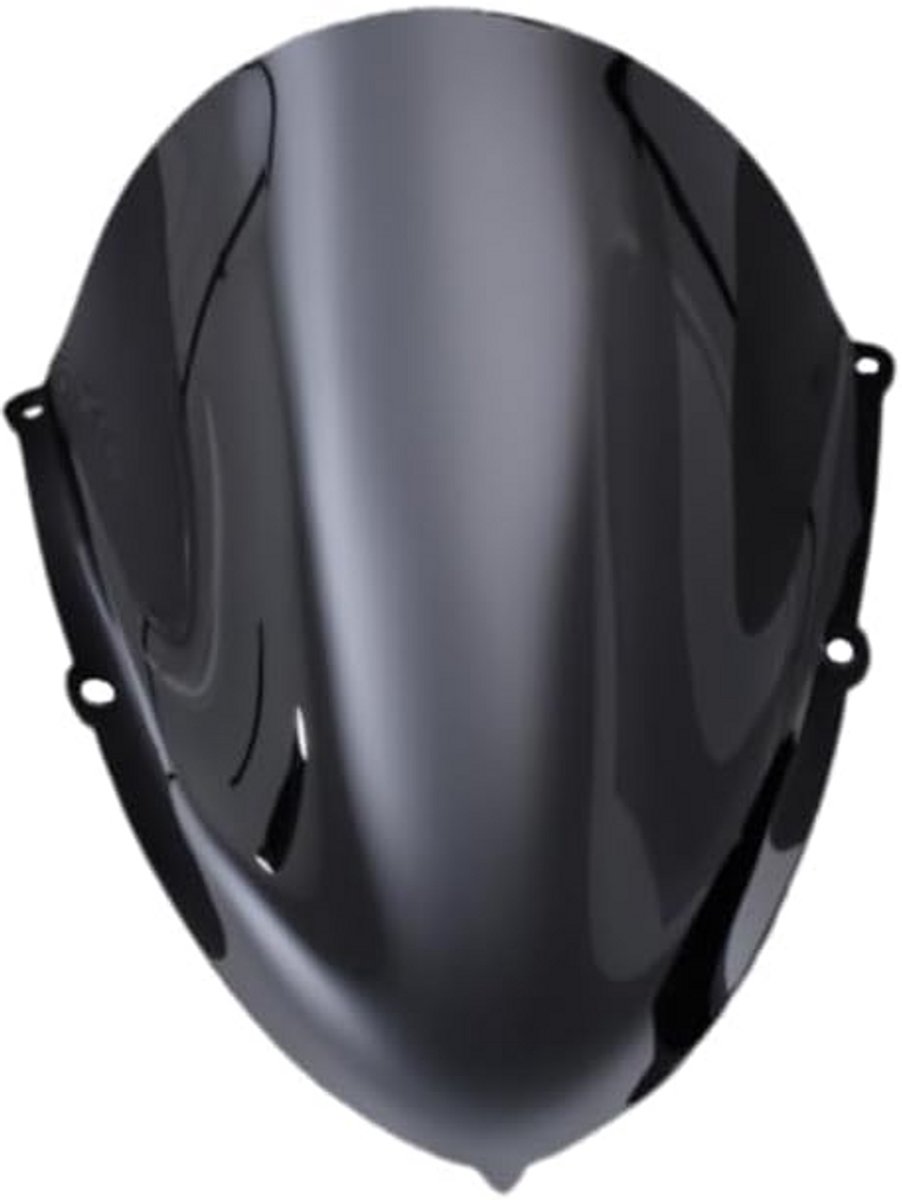 Dubbel Bol Verhoogd Windscherm Motorfiets Polycarbonaat Zwart