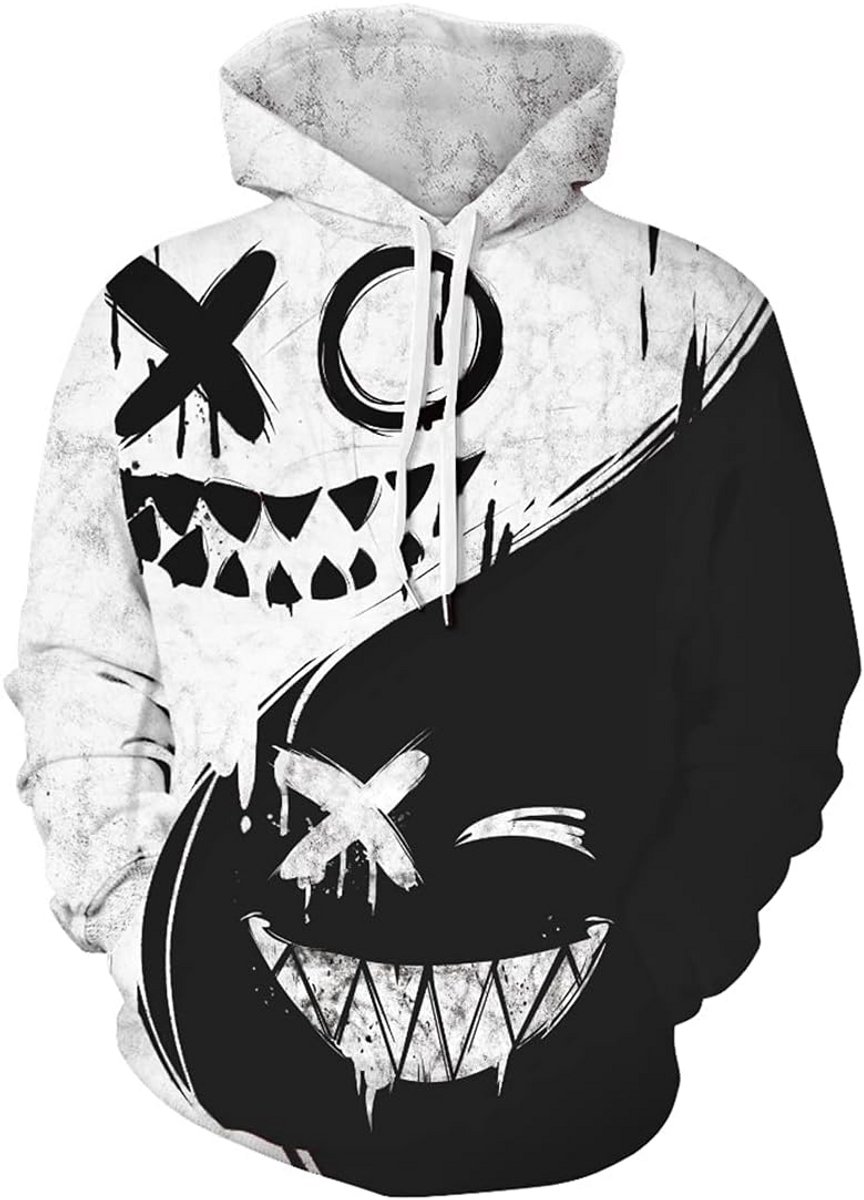 Heren Hoodie met 3D Print - Casual Trui met Lange Mouwen