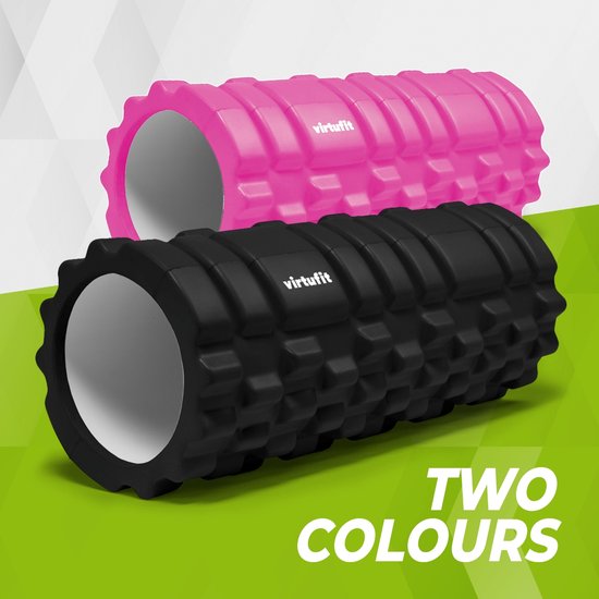 VirtuFit Foam Roller - Grid Massage Roller - 33 cm - Zwart - Bol