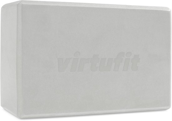 VirtuFit Premium Bloc de Yoga - Anti-dérapant - EVA Foam - Gris Naturel