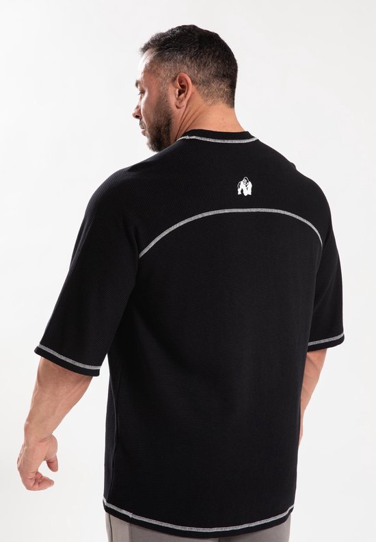 Gorilla Wear Finley T-shirt surdimensionné - Zwart/ Grijs - XL