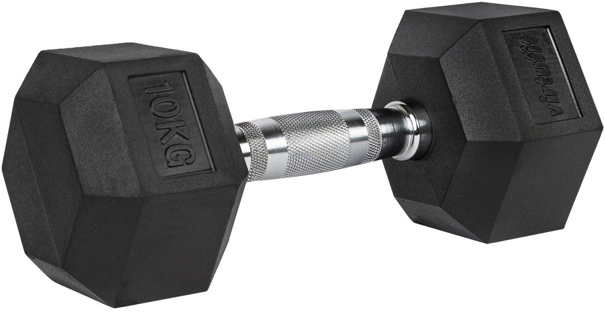 Bol.com VirtuFit Hexa Dumbbell Pro - 10 kg - Hexagon Dumbbell - Duurzaam en Slijtvast - Krachttraining - Gewicht - CrossFit & Fi... aanbieding