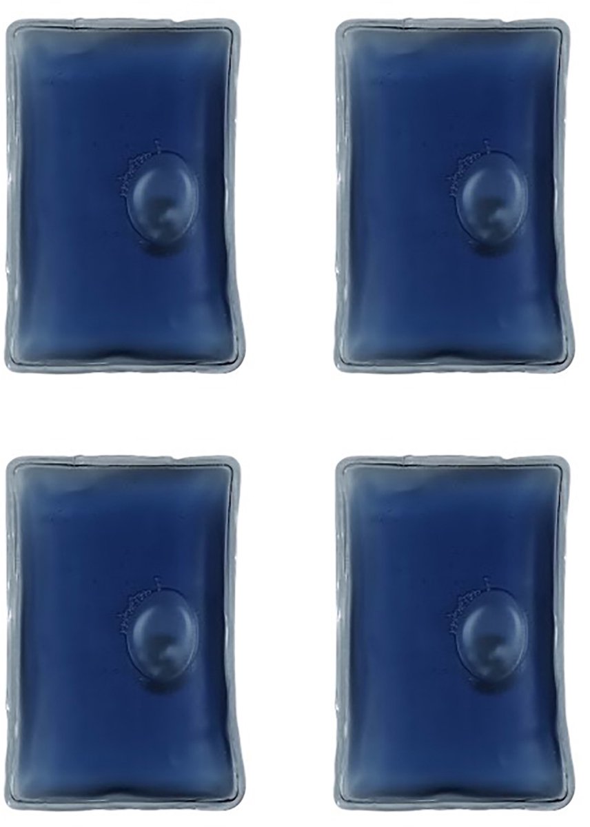 Handwarmer - Herbruikbaar - Rechthoek - Voordeelset 4 Stuks !! - 4 x Blauw