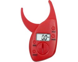 Vetmeter -1 Stuk - Lichaamsvetmeter - Huidplooimeter - Digitale Verpercentage Meter - Weegschaal - Vetpercentage Meten - Vet Meter - Afvallen - Unisex - Geschikt Voor Mensen Die Op Dieet Zijn En Bodybuilders - Rood