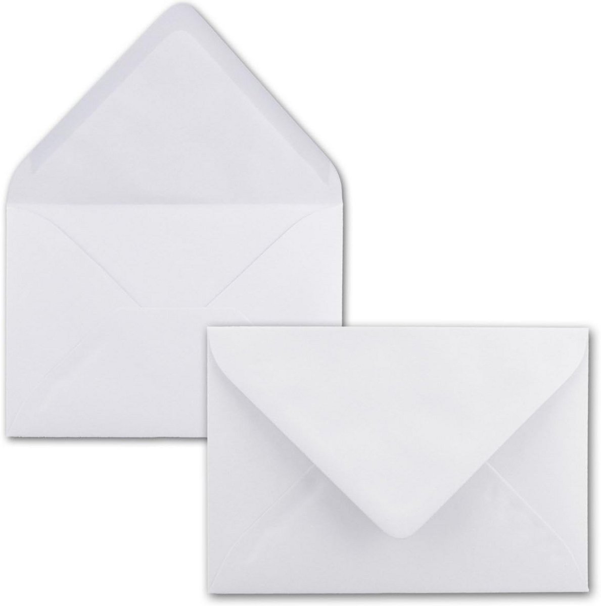 150 Witte B6 Enveloppen (17,6 x 12 cm) met Puntige Klep en Sterke Sluiting