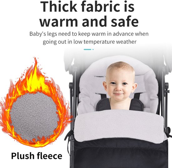 Universele Voetenzak voor Kinderwagen in de Winter - Zachte en Waterafstotende Babyvoetenzak - Warme voethoezen - winddicht - Rood — afbeelding 3