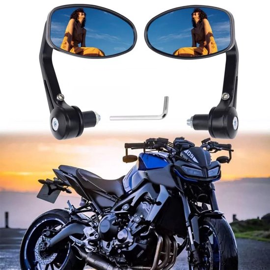 Rétroviseur Gauche P2R Type Origine Pour Scooter MBK 50 Booster Spirit – Homologué CE Noir Mat