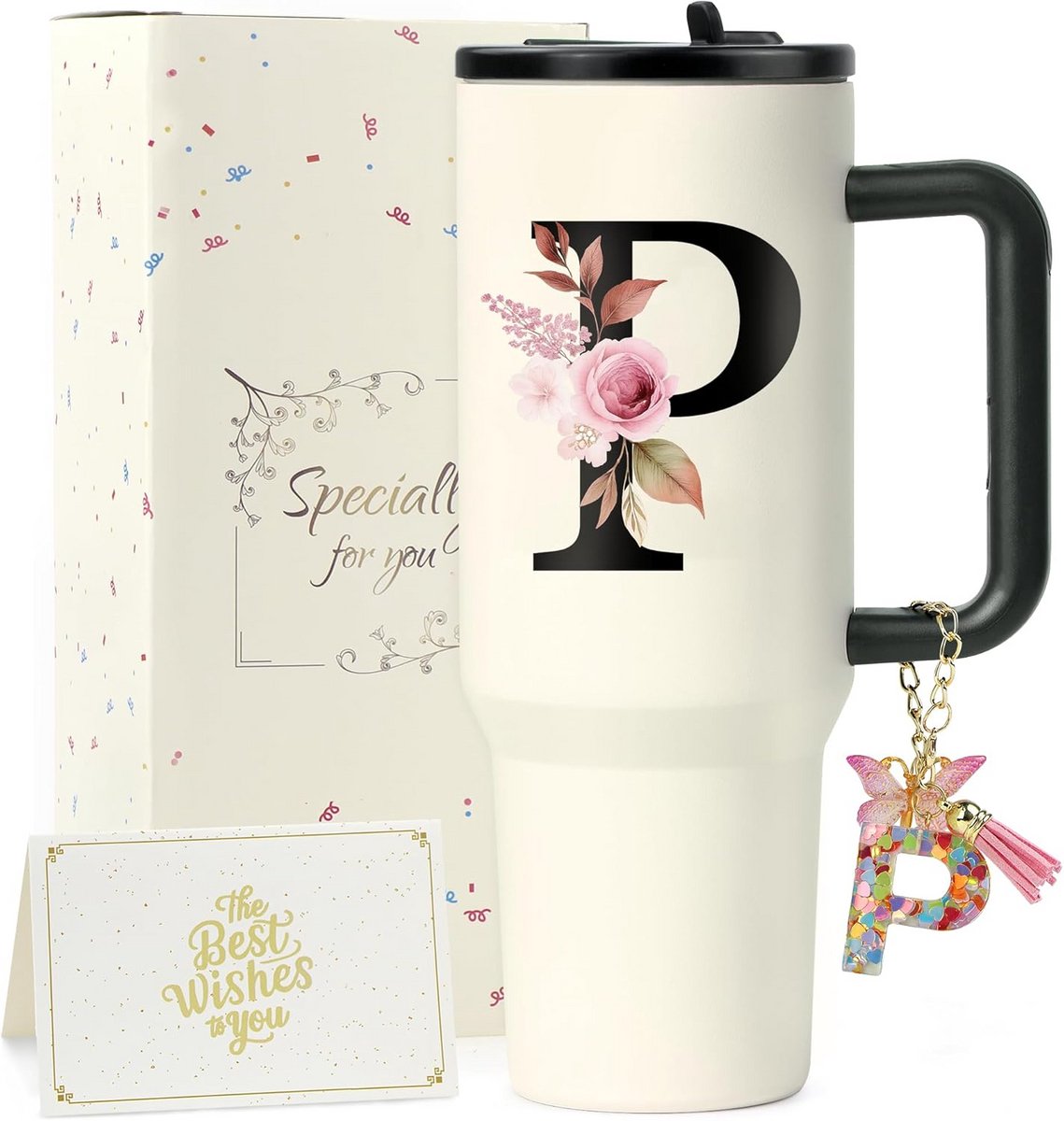 Thermosfles met Rietje - 1,2 Liter - Dubbelwandig RVS Beker - Cadeau Idee