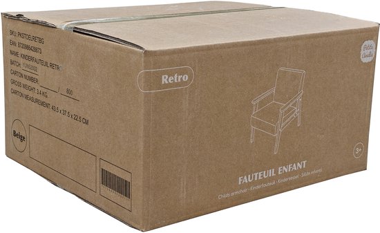 Kinderstoel Hout voor Meisjes - Stijlvol in elke kamer - Creëer een eigen plekje waar je kleine meid comfortabel kan zitten in haar eigen 'grote' stoel - Bekleed met zacht polyester en voorzien van massief houten leuningen - Roze - Retro Collectie van Merkloos — afbeelding 3