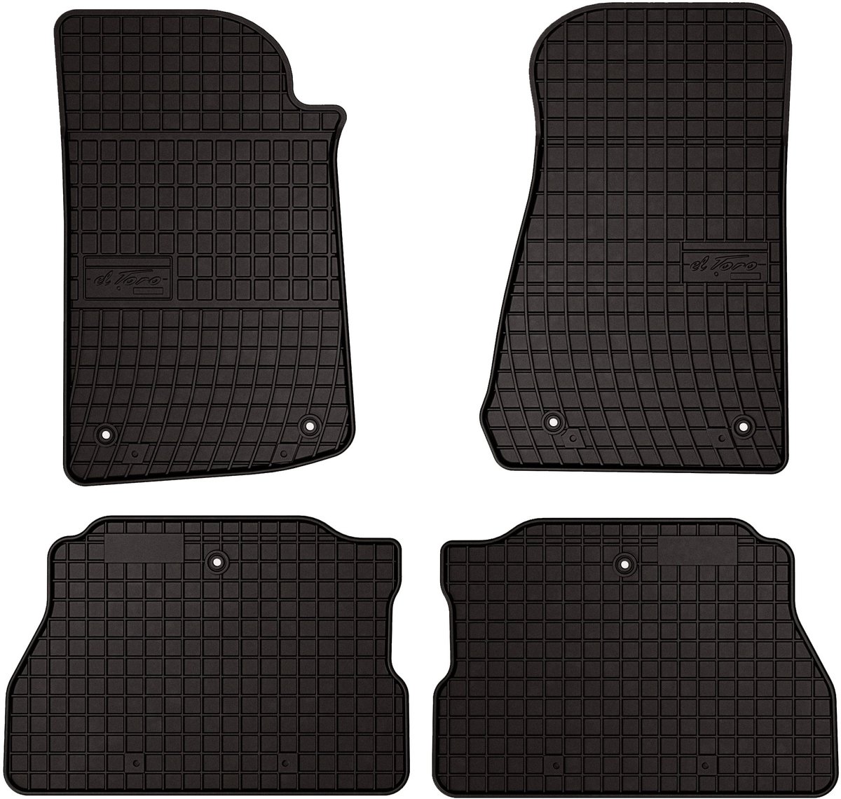 Wielganizator SolidPRO Serie - Rubicon Dywaniki - Zwart - Gevormd voor Jeep Wrangler IV
