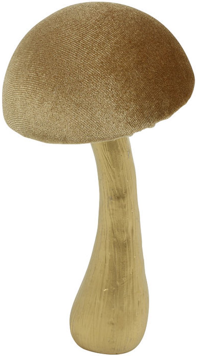 Countryfield speelgoed paddestoel Fungo L decoratie 10x10x19cm beige.