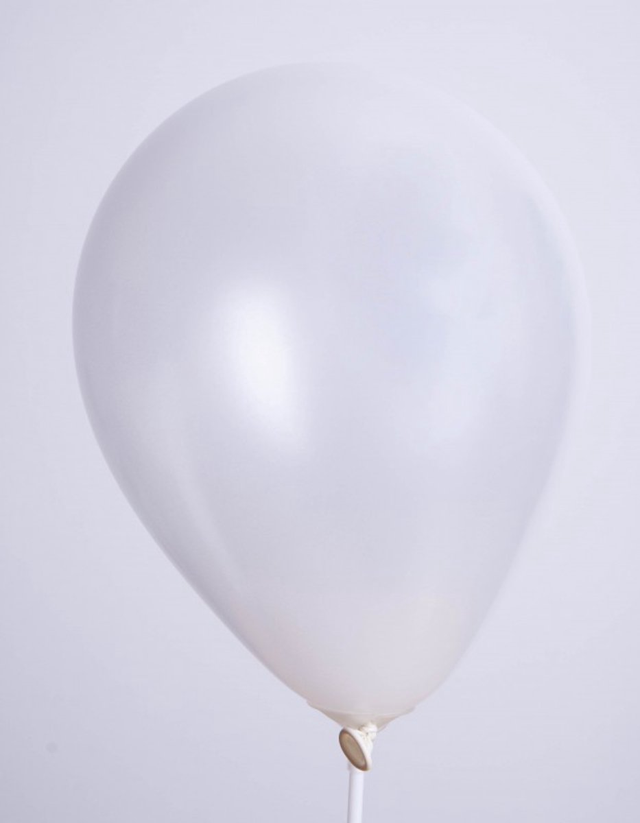 Globos ballonnen speelgoed zak 25 stuks parel wit decoratie.