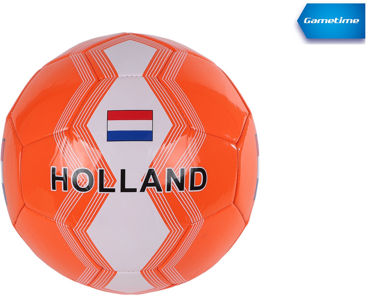 Gametime voetbal Holland oranje 310 gram 3-laags voetbal 23 cm.