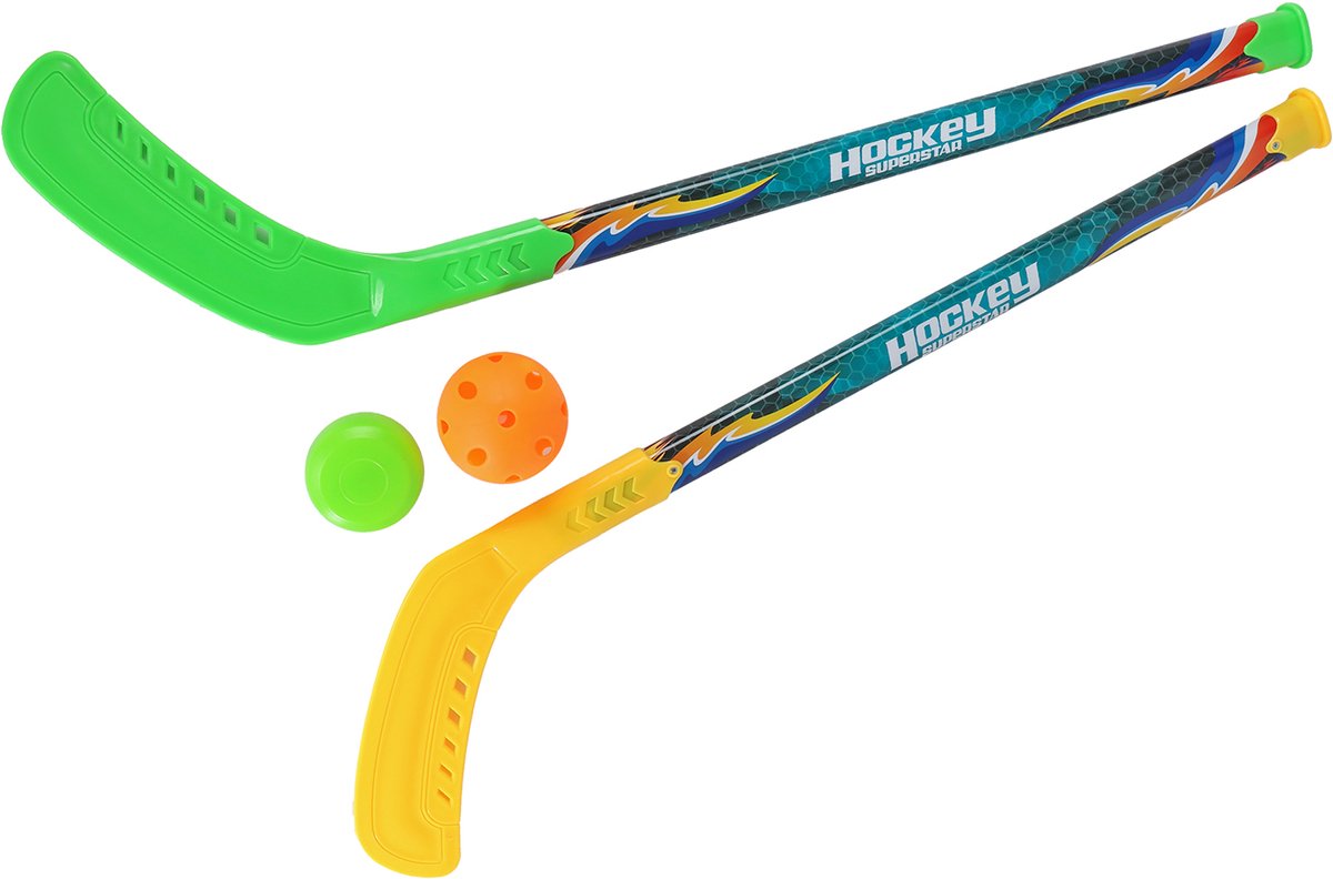 Gametime hockeyset speelgoed met bal en puck 64cm voor kinderen.