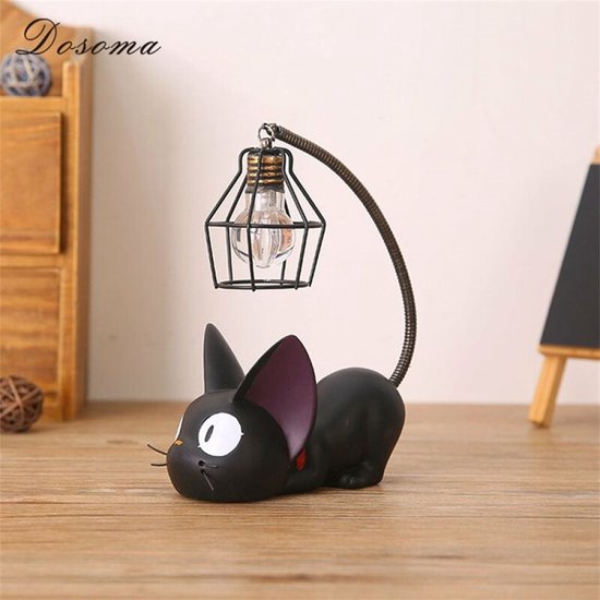 Ynkkvre -Led Nachtlicht - Hogekwaliteit Resin - Mini Kat Design Met Sfeerverlichting - 1 Stuks - Binnen En Buitendecoratie zwart van Ynkkvre — afbeelding 3