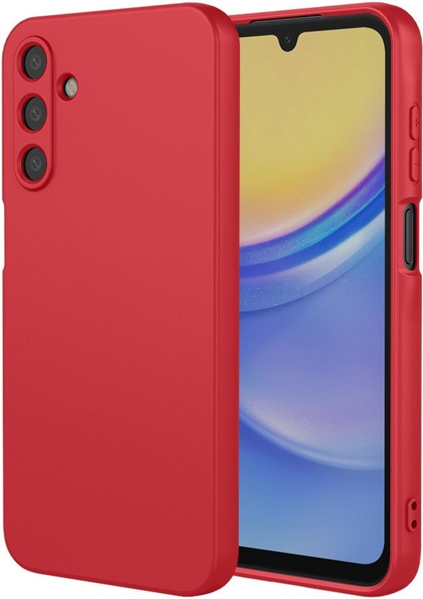 Hoesje geschikt voor Samsung Galaxy S25 FE - Phonesta Soft Silk Silicone Back Cover - Rood