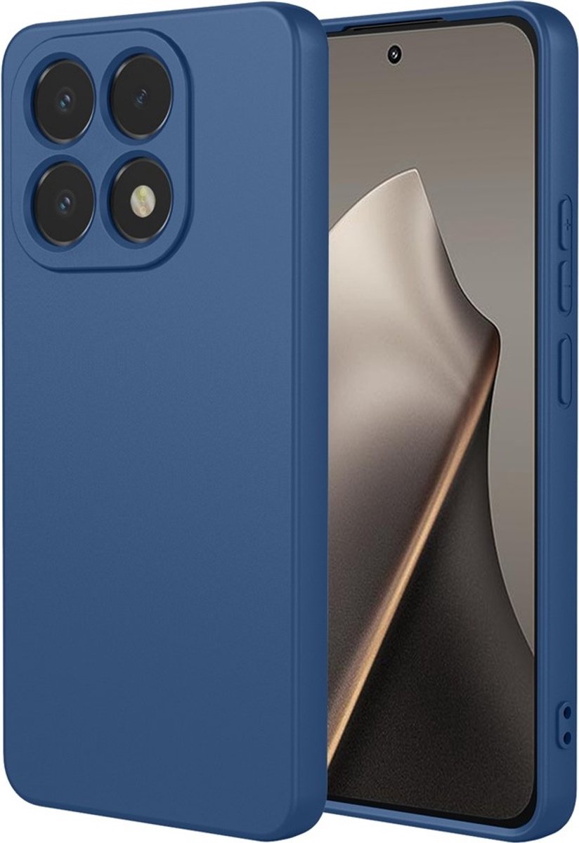 Hoesje geschikt voor Xiaomi 15T - Phonesta Soft Silk Silicone Back Cover - Donkerblauw