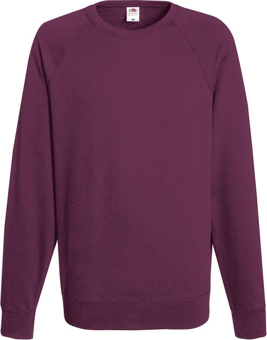 Fruit of the Loom Sweater Raglan Sweat Ronde Hals Bordeaux maat M