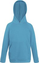 Fruit of the Loom Kids hoodie - Maat 140 (9-11) - Kleur Azure Blauw