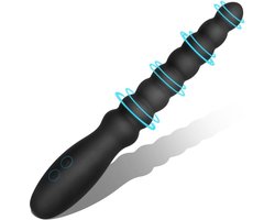 Daity Vibrerende anale kralen en butt plug voor beginners – Oplaadbare siliconen kogelvibrator, waterdicht, G-punt en prostaatstimulator voor mannen, vrouwen en stellen