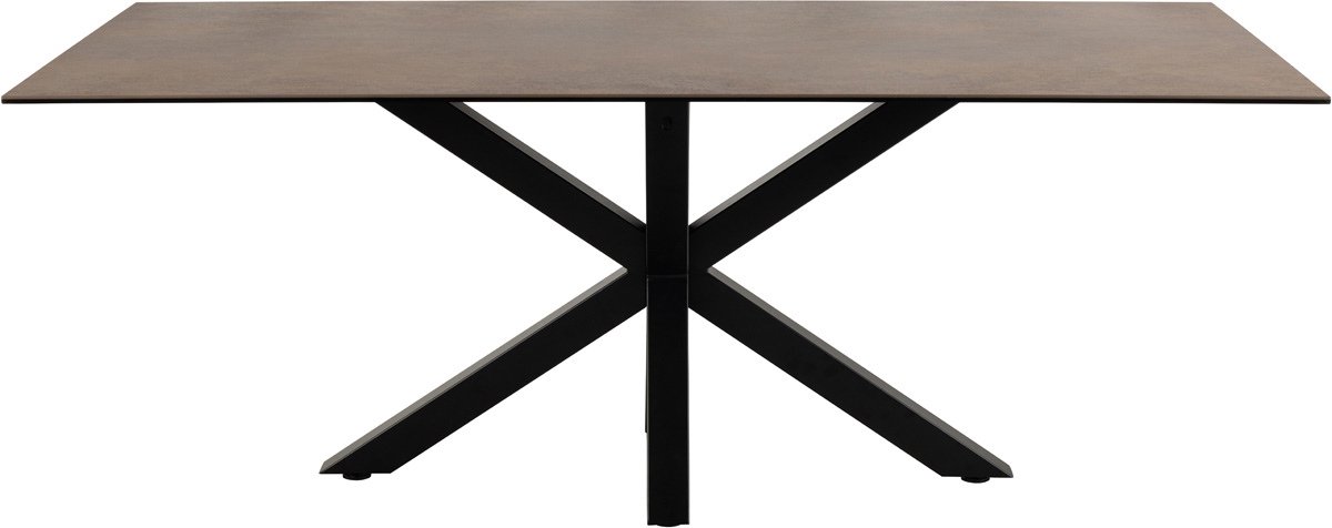 Eettafel Rechthoek 200cm - Bruin Keramiek - 6-8 Personen - Axel - Giga Living