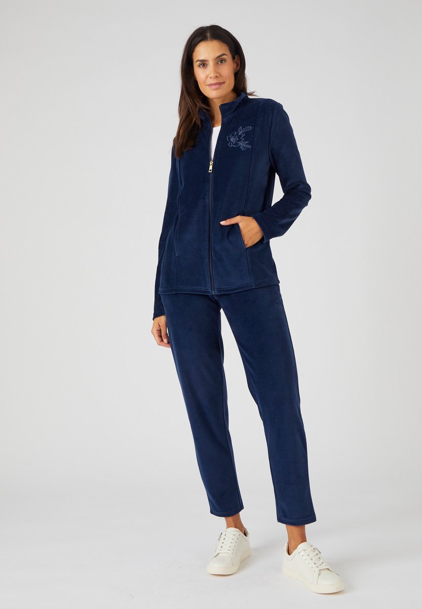 Damart - Loungewear set velours - Dames - Blauw - XS