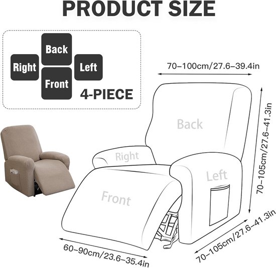 Fauteuil - Relaxstoel - Relaxfauteuil - Stoel - Voor één Persoon - Grijs | bol